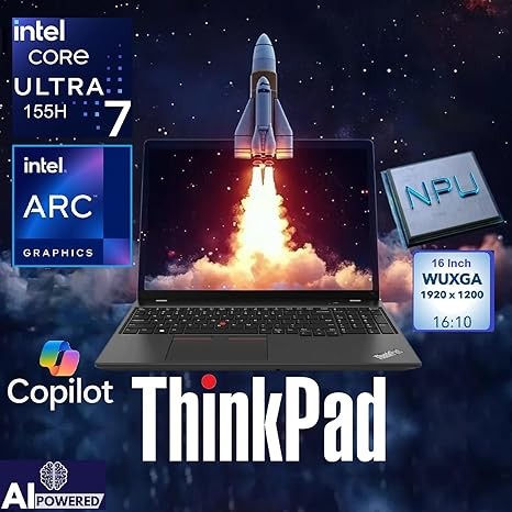 Lenovo ThinkPad E16 G2 16" FHD+ AI Business Laptop Computer, Intel 16-Core Ultra 7 155H (Beat i7-13705H), Arc Graphics, 32GB DDR5 RAM, 1TB PCIe SSD, WiFi 6E, Backlit KB, FR, Windows 11 Pro, AZ-XUT