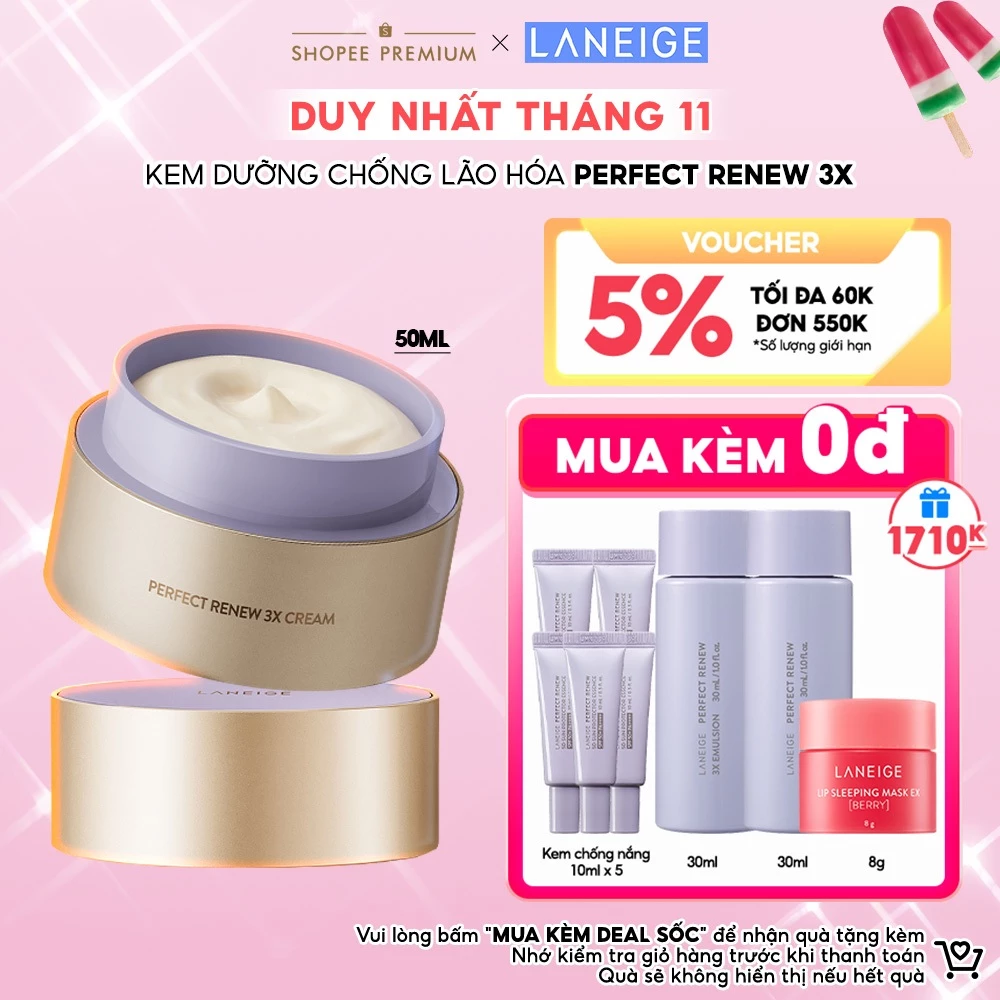 Kem dưỡng chống lão hóa Laneige Perfect Renew 3X Cream 50ml