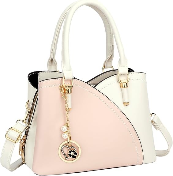 KKXIU Triple Compartments Purses and Handbags for Women Fashion Ladies Satchel Shoulder Top Handle Bag