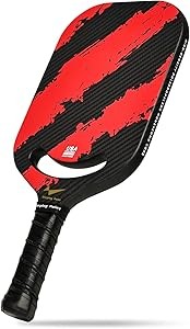 Warping Point Ascent Pickleball Paddles| Carbon Fiber Pickleball Racket with Aero Throat | Textured Grit Surface | Hexa Polymer Core | Designed for Swing Speed and Maneuverability