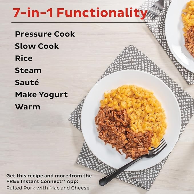 Instant Pot Duo 7-in-1 Electric Pressure Cooker, Slow Cooker, Rice Cooker, Steamer, Sauté, Yogurt Maker, Warmer & Sterilizer, Includes App With Over 800 Recipes, Stainless Steel, 6 Quart