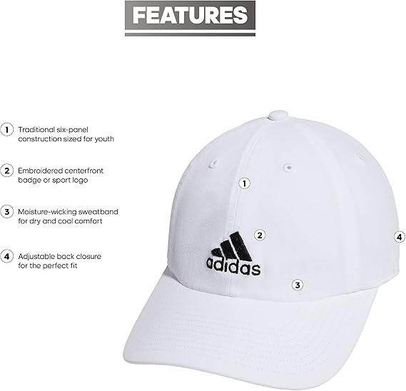 adidas Kids-Boy's/Girl's Relaxed Adjustable Fit Cap