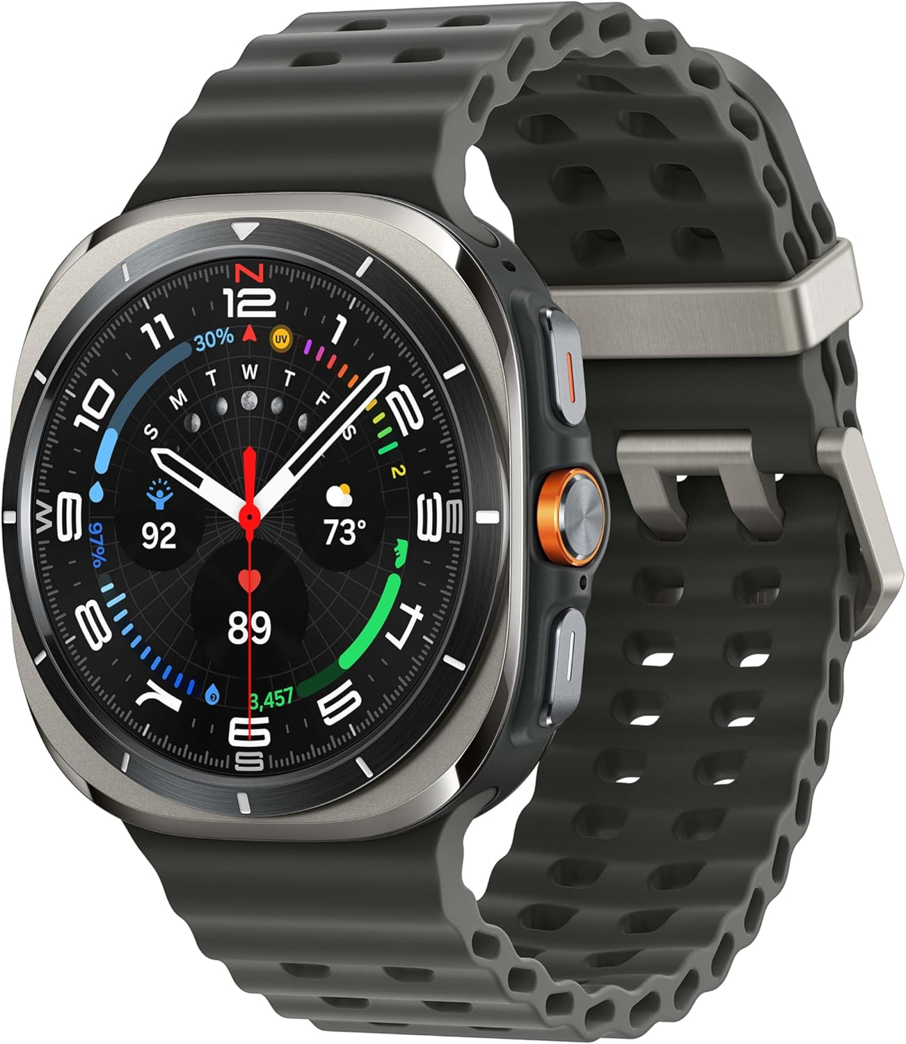 Samsung Galaxy Watch Ultra 47mm LTE AI Smartwatch w/Energy Score, Wellness Tips, Heart Rate Tracking, Sleep Monitor, Fitness Tracker, GPS, 2024,Titanium Silver [US Version, 1Yr Manufacturer Warranty]