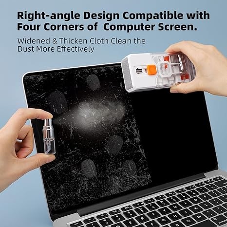 Ordilend Keyboard Cleaning Kit Laptop Cleaner, All-in-One Computer Screen Cleaning Brush Tool, Multi-Function PC Accessories Electronic Cleaner for iPad iPhone Pro Earbuds Camera Monitor with Patent