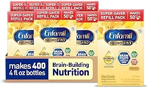 Enfamil NeuroPro Baby Formula, Infant Formula Nutrition, Triple Prebiotic Immune Blend, 2'FL HMO, & Expert-Recommended Omega-3 DHA, Perfect Choice for Baby Milk, Non-GMO, Refill Box, 31.4 Ounces (Pack