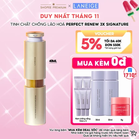 Tinh Chất Chống Lão Hoá, săn chắc và căng bóng da Laneige Serum Perfect Renew 3X Signature 40ml