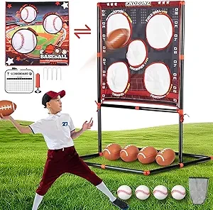 Football Toss Games Kids Toys Outdoor Sports Toddler Toys, Gifts for Ages 3-8 Years Old, Backyard, Lawn, Beach, Camping, Family Party Fun Activities