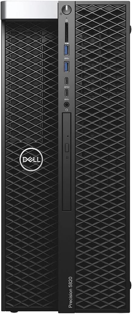 Máy tính để bàn Dell Precision T5820 Workstation | Xeon W - Ổ cứng SSD 2295-512GB - RAM 64GB - Nvidia RTX A6000 | 18 lõi @ 4,6 GHz - 48GB GDDR6 Win 11 Pro Đen