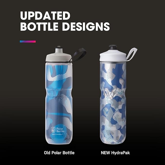 Polar Bottle Sport Insulated by HydraPak (20oz & 24oz) – Leak Proof Water Bottles Keep Water Cooler 2x Longer than a Regular Reusable Water Bottle