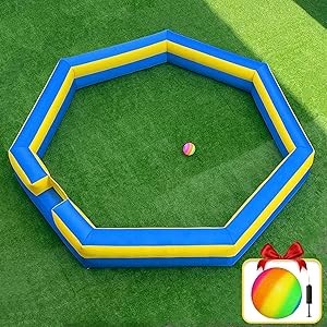 17FT Gaga Ball Pit Inflatable,Gaga Ball Pit Portable with Blower for Indoor Outdoor,Giant Inflatable Ball Pit for School Family Activities Sport Games