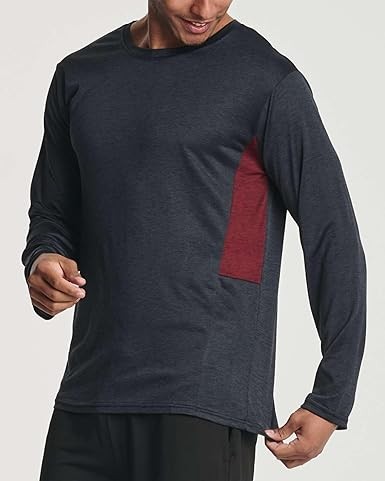 Real Essentials 4 Pack: Men's Dry-Fit UV Moisture Wicking UPF 50+ SPF Sun Protective Fishing Hiking Active Long Sleeve Shirt