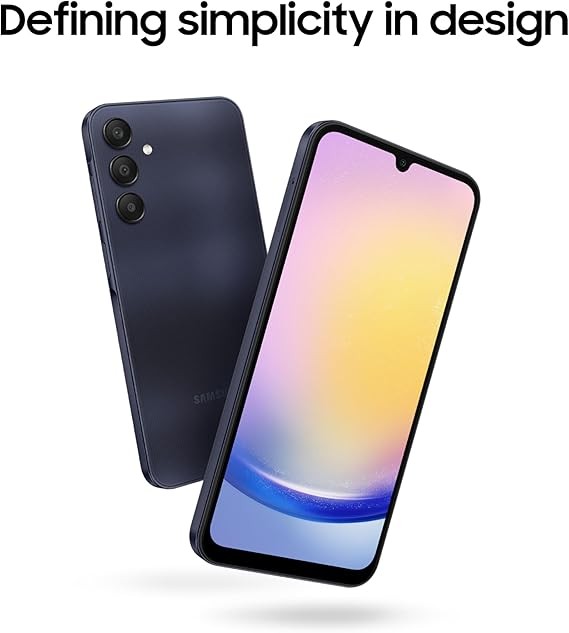 SAMSUNG Galaxy A25 5G A Series Cell Phone, 128GB Unlocked Android Smartphone, AMOLED Display, Advanced Triple Camera System, Expandable Storage, Stereo Speakers, US Version, 2024, Black