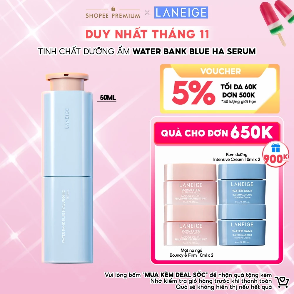 Tinh Chất Dưỡng Ẩm Laneige Water Bank Blue HA Serum 50ml